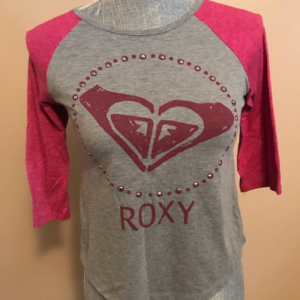 Baseball style girls Roxy top